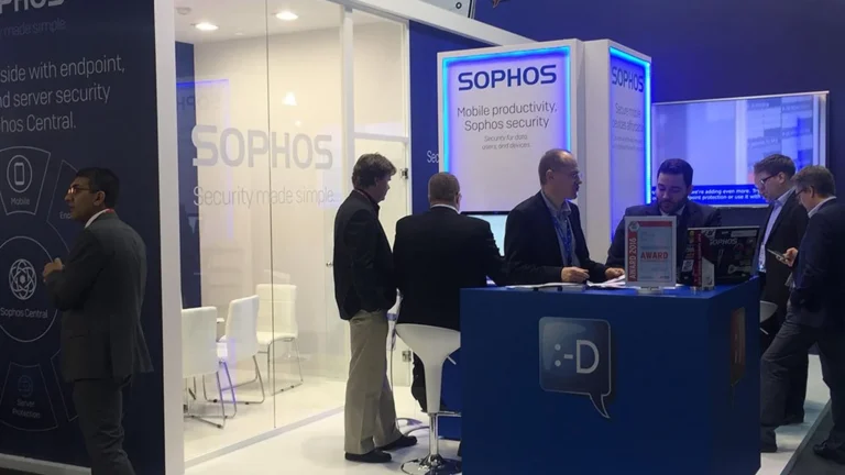 Stand de Sophos en MWC, Fira de Barcelona Gran Via